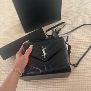 Yves Saint Laurent Black Quilted Crossbody Bag